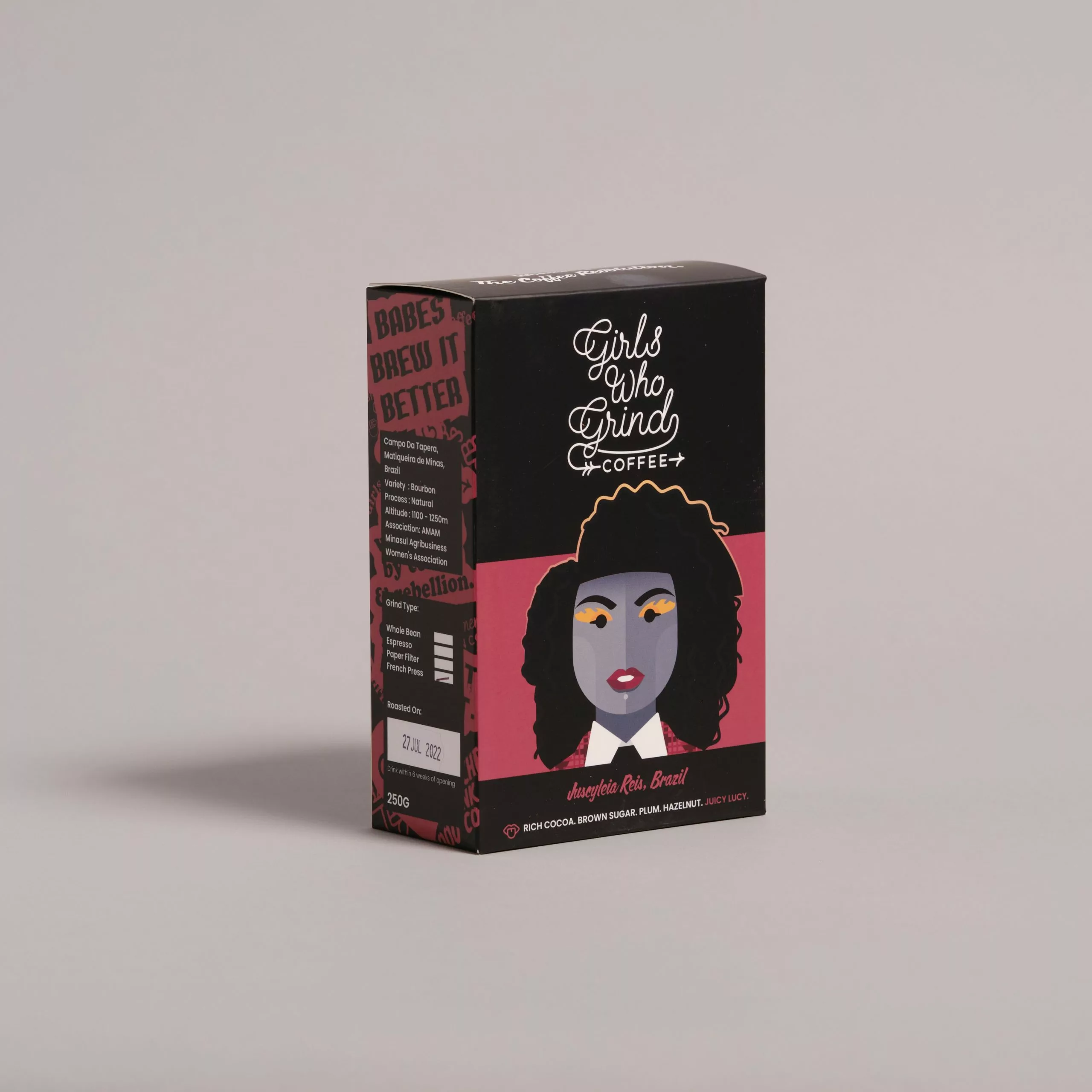 Girls Who Grind Coffee Ltd Juicy Lucy Ground Coffee Brazil 4 Girls Who Grind Coffee Ltd Juicy Lucy Ground Coffee Brazil - Image 2