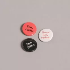 Cornflower Limited Body Politics Button Badge -Prints shop 09.20 Barbican Shop 0212