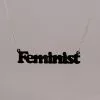Feminist Slogan Necklace By Tatty Devine -Prints shop 09.20 Barbican Shop 0265
