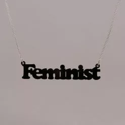 Feminist Slogan Necklace By Tatty Devine