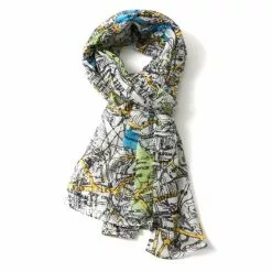Pure Fashions London Map Scarf