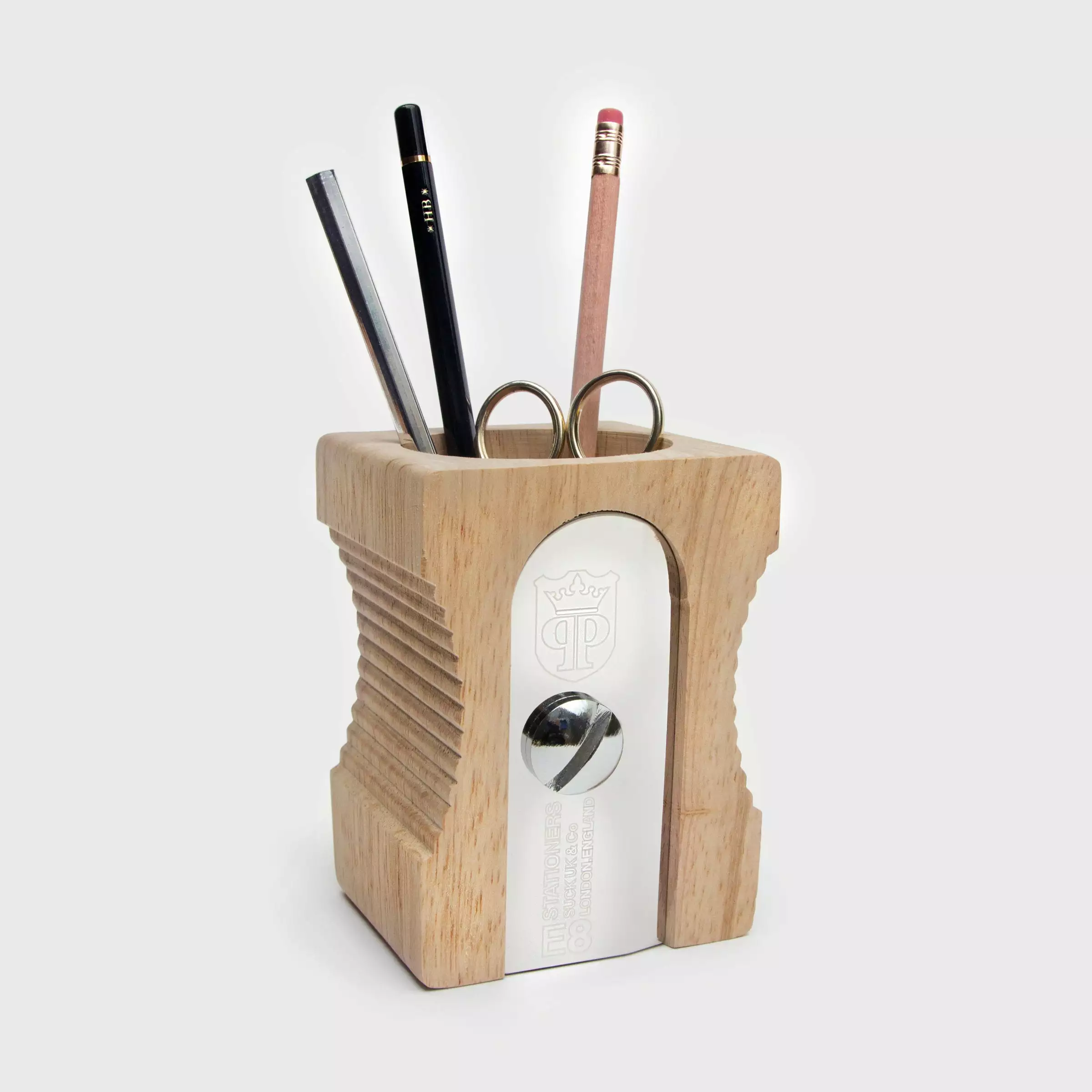 Suck UK Ltd Light Wood Sharpener Desk Tidy 3 Suck UK Ltd Light Wood Sharpener Desk Tidy