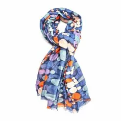 Pure Fashions Multi Spots Scarf Blue
