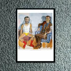 King And McGaw Ltd Alice Neel A3 Print, David Bourdon And Gregory Battcock, 1970