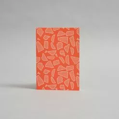 Ola Studio Limited Red Patterned Akari Card By Ola