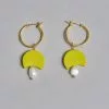 Dominika Gorna T/a Love Kiki Designs Green & Drop Pearl Earrings By Love Kiki -Prints shop Barbican 0318