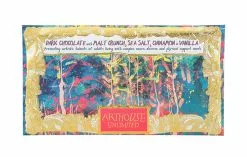 Arthouse Unlimited Underwater Dark Chocolate Sea Salt Bar -Prints shop CHOC064 Underwater Chocolate Dark Chocolate with Malt Crunch Sea Salt Cinnamon Vanilla Front View LR e1630670484479