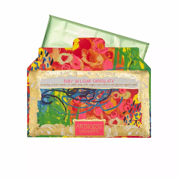 Arthouse Unlimited I Am Disco Ruby Belgian Chocolate Bar 4 Arthouse Unlimited I Am Disco Ruby Belgian Chocolate Bar - Image 2
