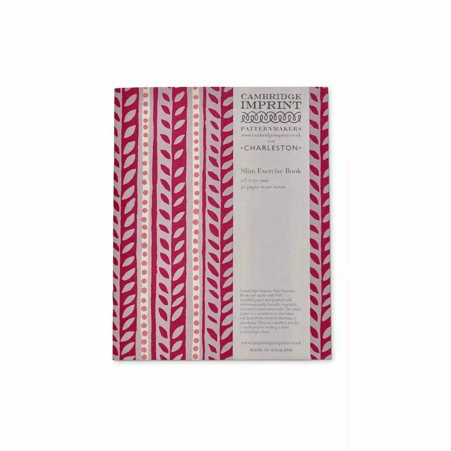Cambridge Imprint Charleston Border Red & Pink Exercise Book 3 Cambridge Imprint Charleston Border Red & Pink Exercise Book