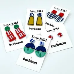 Dominika Gorna T/a Love Kiki Designs Alice Neel Blue Stripe Outline Yellow Drop Earrings -Prints shop CollectionImage 38fe6faa 9052 4573 a063 4c5f68c5949d