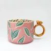 5025 Lifestyle T/a House Of Disaster Eden Leaf Pink Ceramic Mug 2 5025 Lifestyle T/a House Of Disaster Eden Leaf Pink Ceramic Mug -Prints shop EDECUPLEA 1