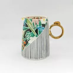 5025 Lifestyle T/a House Of Disaster Eden Stripes Ceramic Milk Jug