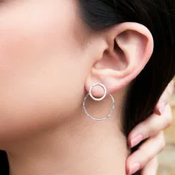 Otis Jaxon Ltd. Silver Hoop Ear Jackets By Otis Jaxon -Prints shop EJRndCutOut3