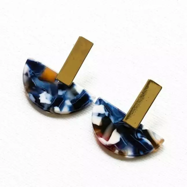 Big Metal Ltd Florentine Half Disc Earrings 5 Big Metal Ltd Florentine Half Disc Earrings - Image 3