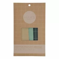 Haps Nordic Blue Cotton Beeswax Wrap Set
