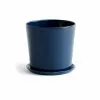 Hay A/S Dark Blue Botanical Pot And Saucer -Prints shop HayDarkBluepot