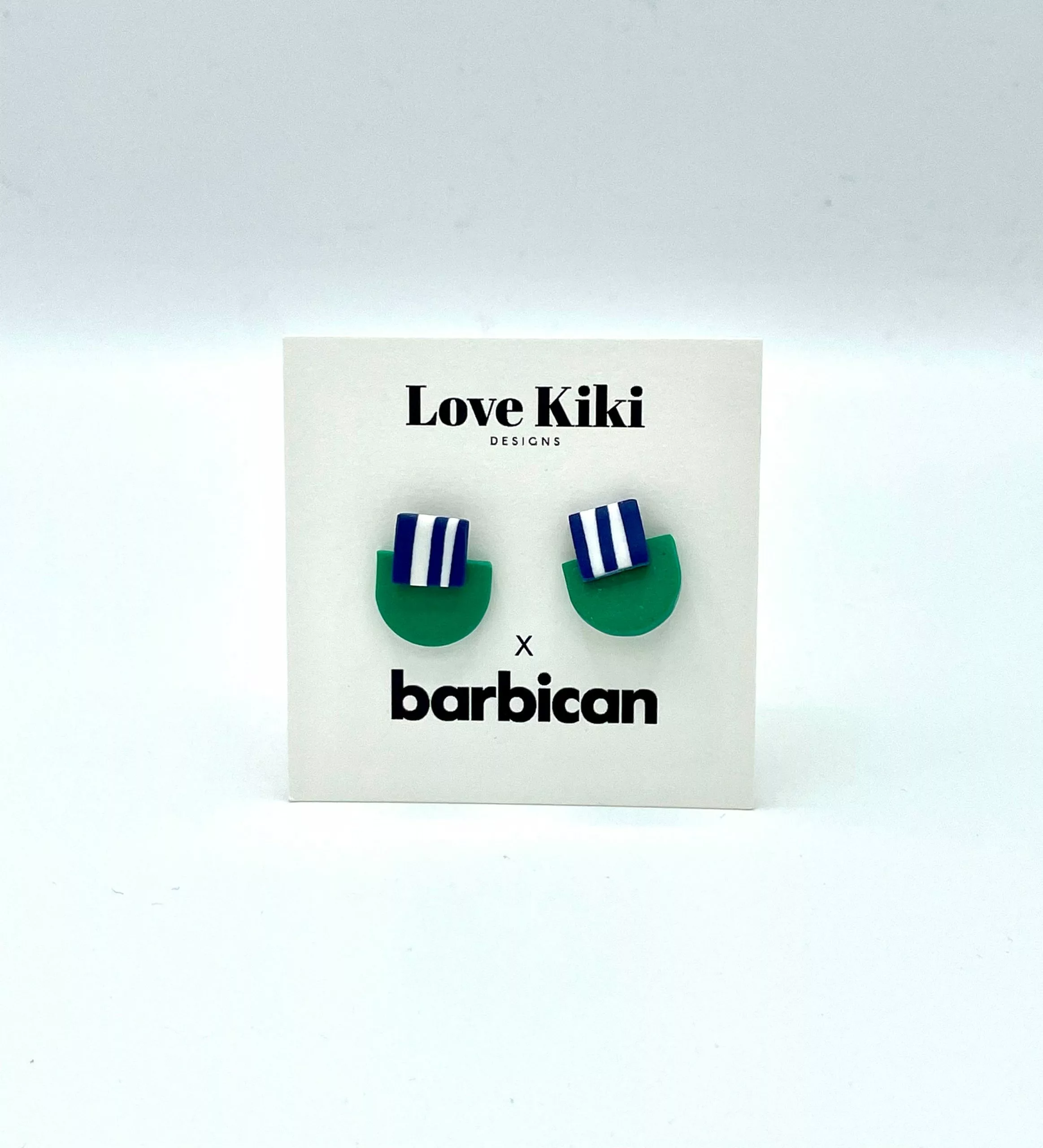 Dominika Gorna T/a Love Kiki Designs Alice Neel Blue Stripes & Teal Studs 4 Dominika Gorna T/a Love Kiki Designs Alice Neel Blue Stripes & Teal Studs - Image 2