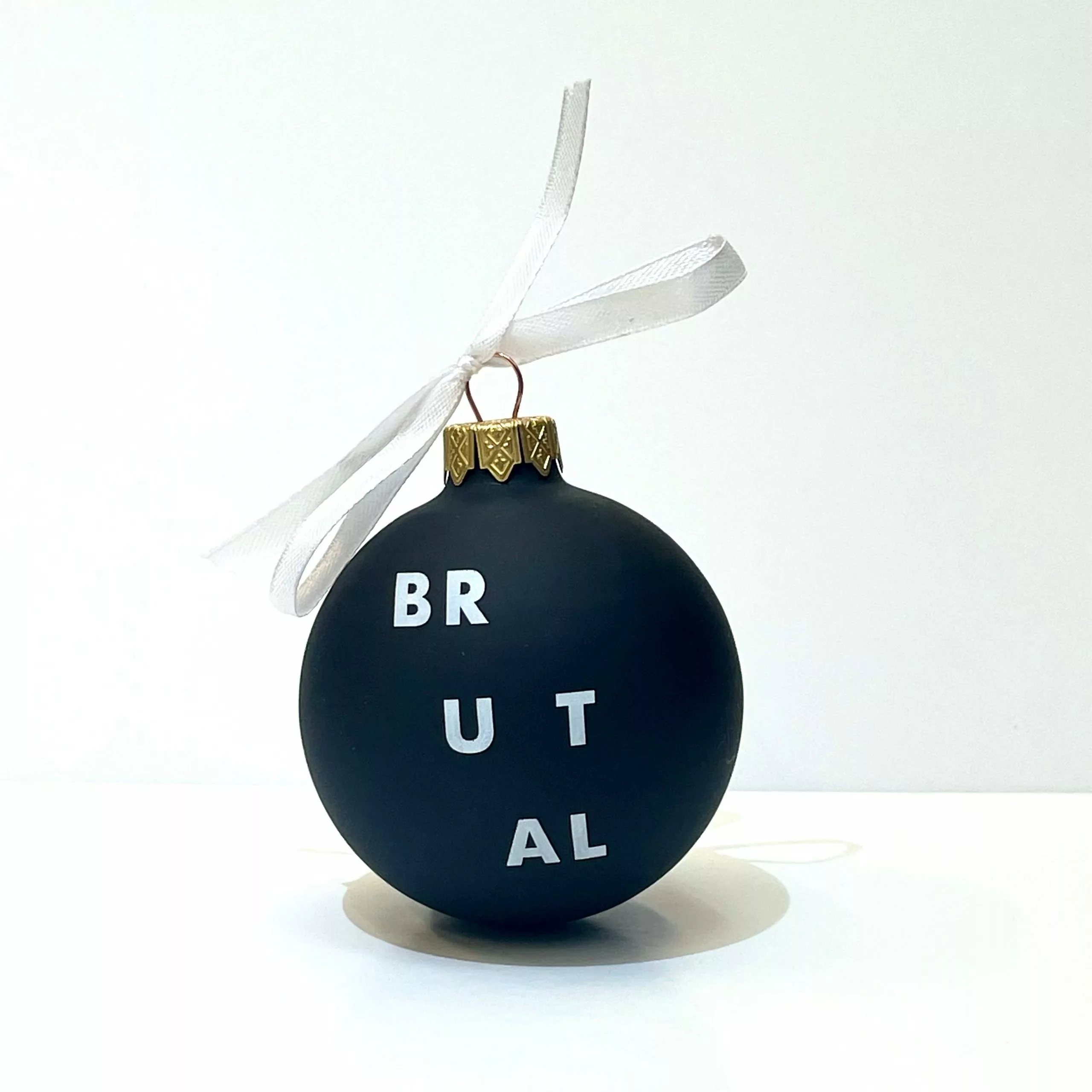 Partridge Peartree Production Ltd Barbican Brutal Black Glass Bauble 3 Partridge Peartree Production Ltd Barbican Brutal Black Glass Bauble