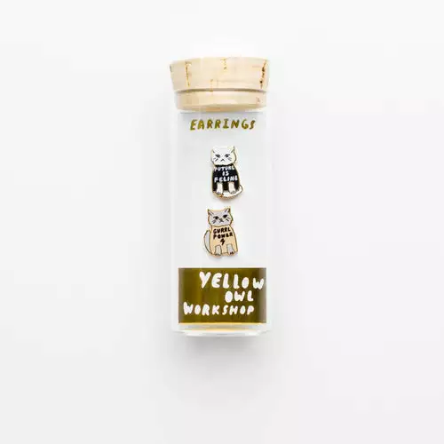 Guild Of Master Craftsman Publications Ltd Cat Gurrrl Power Stud Earrings 3 Guild Of Master Craftsman Publications Ltd Cat Gurrrl Power Stud Earrings