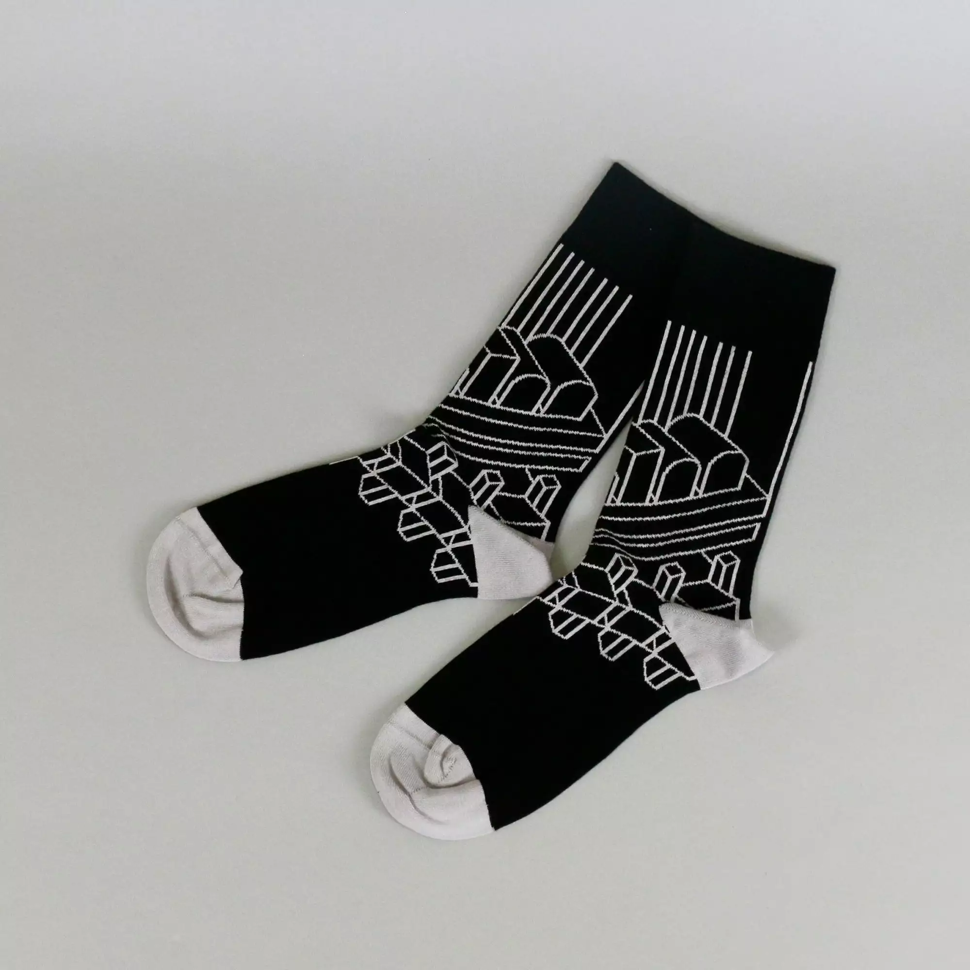 Look Mate London Ltd. Barbican Architecture Collection Socks: Black 3 Look Mate London Ltd. Barbican Architecture Collection Socks: Black