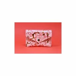 Ark Colour Design Many Faces Popper Purse -Prints shop ManyFacesPopperPursePink