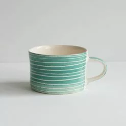 The Handmade Company T/a Musango Mugs Sgraffito Striped Ceramic Mug