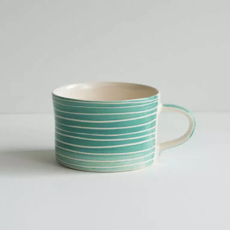 The Handmade Company T/a Musango Mugs Sgraffito Striped Ceramic Mug 3 The Handmade Company T/a Musango Mugs Sgraffito Striped Ceramic Mug