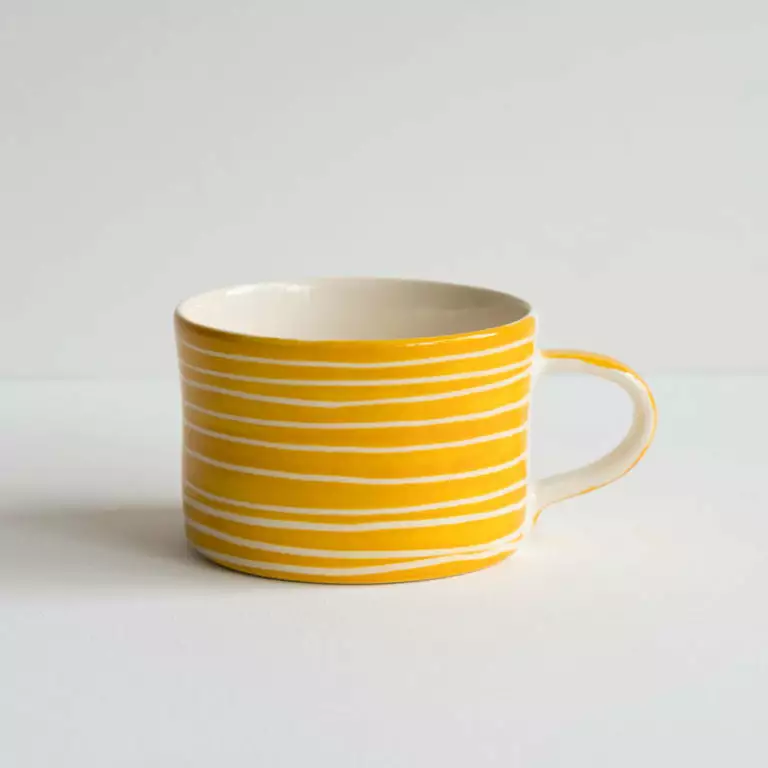 The Handmade Company T/a Musango Mugs Sgraffito Striped Ceramic Mug 5 The Handmade Company T/a Musango Mugs Sgraffito Striped Ceramic Mug - Image 3
