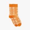 IMP Group Ltd T/a Afropop Orange Mudcloth Socks Medium 5-8 -Prints shop OrangeMudcloth