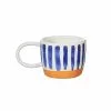 RJB Stone Ltd T/a Sass & Belle Paros Blue Stripe Ceramic Mug -Prints shop ParosMug