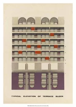 King And McGaw Ltd Elevation Of A Terrace Block Print