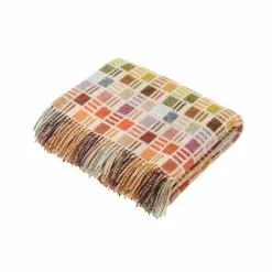 Abraham Moon & Sons Ltd Rainbow Ribbon Blanket Beige Multi