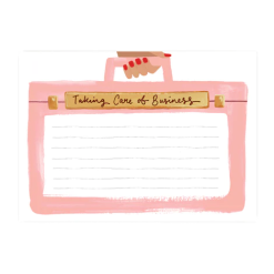 Jade Fisher Taking Care Of Business Large Notepad