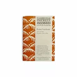 Cambridge Imprint Wave Print Orange Pocket Notebook