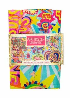 Arthouse Unlimited Full Of Joy Tea Towel -Prints shop full of joy tea towel web