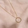 Bonnie Doonan T/a Studio Adorn Gold Mini Circle Necklace By Studio Adorn -Prints shop goldcirclenecklace2