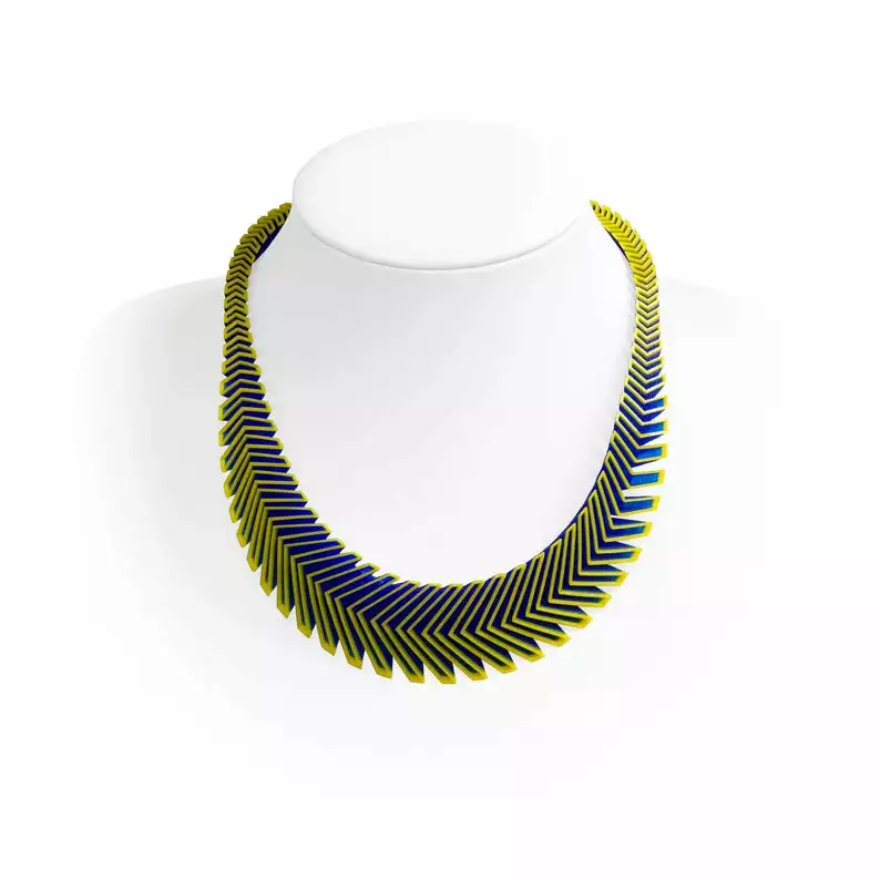 Rentaro Nishimura Arrow 3D Printed Yellow Necklace 3 Rentaro Nishimura Arrow 3D Printed Yellow Necklace