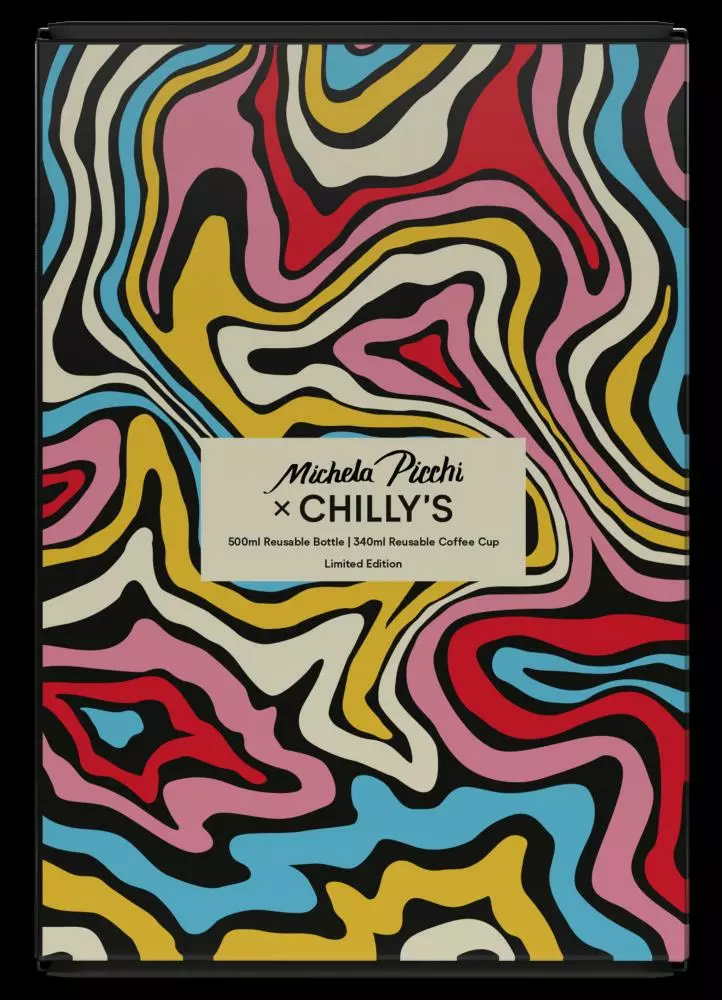 Chilly's Bottles Psychedelic Dream Bottle & Coffee Cup Set By Chilly's 4 Chilly's Bottles Psychedelic Dream Bottle & Coffee Cup Set By Chilly's - Image 2