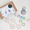 Esther Keen T/a Leather Needle Thread Marble & Stitch Keyrings Kit Pastels Colourway