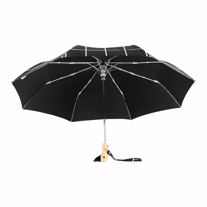 ODH Ltd (Original Duckhead) Black Grid Eco-Friendly Duckhead Umbrella 5 ODH Ltd (Original Duckhead) Black Grid Eco-Friendly Duckhead Umbrella - Image 3